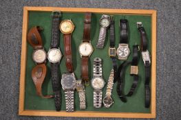 Various wristwatches.