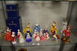 A quantity of Royal Doulton figurines and other collectble china.