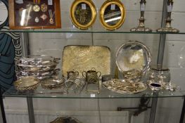 A quantity of plated wares.
