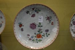 A single Chinese Famille Rose plate.