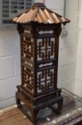 An unusual Chinese pagoda style table lamp.