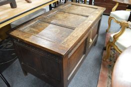 An oak coffer.