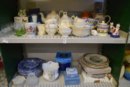 Decorative china to include boxed ornaments.