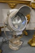 A 1950's cast iron Suez Canal search light.