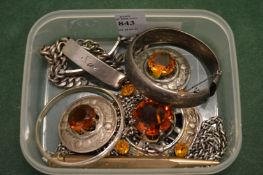 Scottish brooches and other items.