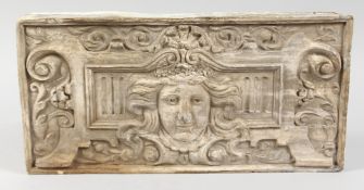 AN INTERESTING PLAQUE. See inscription on reverse. 17ins x 8ins