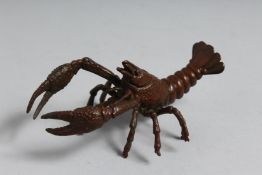 A JAPANESE BRONZE SCORPION . 4ins long