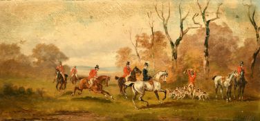 RUDOLF STONE. A pair of oil on panel hunting scenes. Each signed, each 6