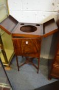 A 19th century mahogany small bi-fold washstand.