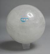 A GOOD ROCK CRYSTAL BALL. 5ins diameter.