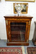 A good Victorian walnut and marquetry inlaid pier cabinet.