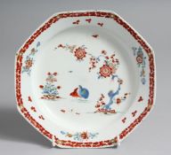 A BOW SHALLOW PLATE painted in Kakiemon style with Two Quail pattern.