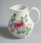 A BOW SPARROW BEAK JUG painted in famille rose style.