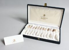 A CASED SET OF ELEVEN MALMO SILVER SPOONS