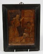 A FINE 19TH CENTURY STRAW WORK PICTURE 