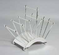 A CHRISTOPHER DRESSER DESIGN PLATED TOAST RACK.