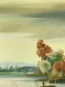 RICHARD CONSTABLE (1932-2015) British, figures in a landscape by a bridge, a pair of watercolour