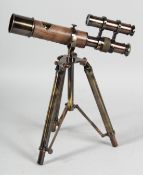A TELESCOPE on a stand.