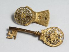 TWO VERGE ESCAPEMENT BROOCHES.