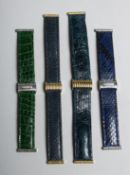 FOUR BOUCHERON LEATHER WATCH STRAPS.