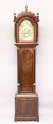 A GOOD GEORGE III MAHOGANY LONG CASE CLOCK by RICHARD ROUGHSEDGE, TWICKENHAM with silent and