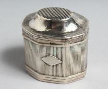 A JADE SILVER BOX. 1.25ins