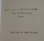 [OCCULT] MURRAY (Margaret) The God of Witches, 8vo, SIGNED & INSCRIBED, illus., half calf by Morrell