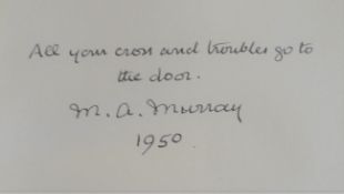 [OCCULT] MURRAY (Margaret) The Witch-Cult in Western Europe, 8vo, SIGNED & INSCRIBED, half calf by