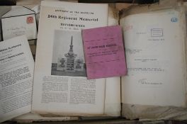 [MILITARY / ARMY] coll'n of mainly 20th c. ephemera, publications, letters etc., relating to the