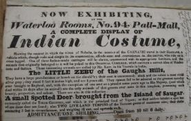 SCRAP ALBUM, 4to, ms., newspaper, print, flyer & broadside components, calf bound, 1820's London.