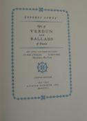 LEWYS (GEORGE) Verdun and Ballads,4to, Lavater - Dorette, d.w., Slipcase, Limited Edn. 219 of 375