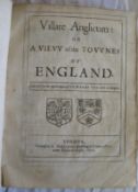 SPELMAN (Henry) [& DODSWORTH (Roger)] Villare Anglicum: or a vievv of the tovvnes of England, 4to,