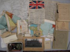 WWII / R.A.F. a good collection of silk escape maps, Burma, Siam, Greece, France etc. misc. ephemera