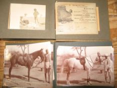 [INDIA] 4 small albums of photographs, INDIA, early 20th c., many equine related (4).