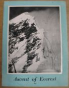 [MOUNTAINEERING] Ascent of Everest, 4to, illus. pamphlet SIGNED by Edmund HILLARY on the cover, [L.,
