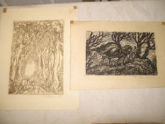 LOCK (Anton) artist; 2 rustic prints, signed / inscribed in pencil (2), u/f.