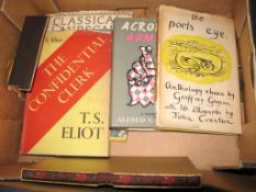 Box of modern books, incl. Craxton, Lancaster, T. S. Eliot etc. (5).