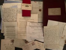 [KNARESBOROUGH] a collection of printed ephemera, family letters (some postal interest) mostly