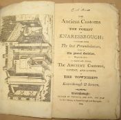 [KNARESBOROUGH] The Ancient Customs of the Forest of Knaresborough, 12mo, frontis & 72 pp., stitched