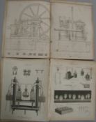STEAM ENGINES, Chemistry etc., 90+ engravings (Q).