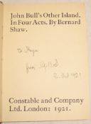 SHAW (G. B.) John Bull's Other Island, sm. 8vo, SIGNED & INSCRIBED 