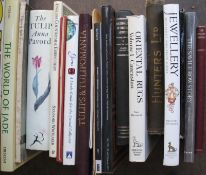 ANTIQUES, misc. ref. works, Tulipomania, jewellery, etc. (1 box).