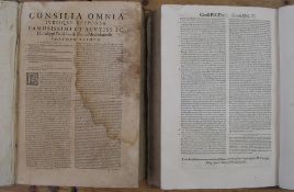 Consilia Omnia Iurisque Responsa...D. Philipp Decij sie de Dexio Mediolansis, 2 vols., folio,