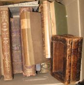 [BINDINGS] misc., leather & cloth bound volumes (1 box).