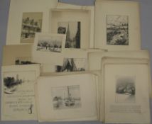 NORWICH ART CIRCLE, 1890's coll'n of over 100 etchings, lithos, etc. after R. Bagge Scott &