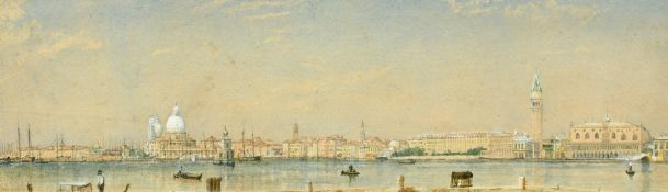 19th Century, A pair of Italian views, Venice and possibly Florence, watercolours, both 5