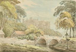 John Lester Freeman (19th Century) British, 'View of an old bridge near Fountains Abby',