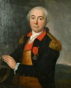 Late 18th / Early 19th Century Continental School, a half-length portrait of a military officer, oil