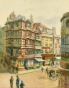 Florence May Grace (1864-1950) 'The old Dutch house, Bristol', watercolour, initialed and dated