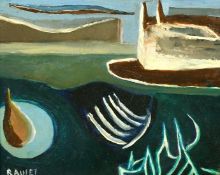 Raulet, A 20th Century French School coastal still life, oil on canvas, signed, 7.5